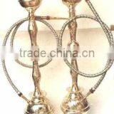 Oriental Hookah Made in Brass With Mirror Polish and One Out Let thumbnail-1