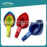 Toprank Colorful 4Pcs Measuring Cups and Spoons Set Plastic Measuring Tea Coffee Spoons In Various Sizes Measuring Scoop Set thumbnail-2
