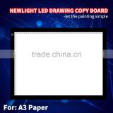 A3 Ultra-thin LED Copy writing Board/LED neon effect drawing copy board