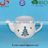 BSCI Audit Factory Modern Family Life Fragrance Lamp Ceramic Teapot Shape Oil Burner, Gifts & Decor Ceramic Oil Warmer thumbnail-1