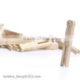 Whosales Cheap Wooden Craft Clothes Pegs, Flat Unfinished Wood Clothespins thumbnail-2