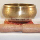 High Quality Handmade in Nepal Curved Hammered Tibetan Meditation Singing Bowl thumbnail-3
