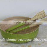 Colored Lacquer Bamboo Salad Set thumbnail-1