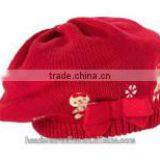 Red Embroidery Knitted Hats thumbnail-6
