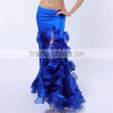 Egyptian Style Belly Dance Skirt With Ruffle Side Slit thumbnail-3