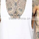 2017 Cheap High Quality New Design Summer Custom White Color Gym Wear Comfortable 100% Cotton Men's Sport Tank Tops In Bulk thumbnail-2