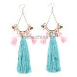 Bohemian Jewelry Long Colorful Tassel Charms Earrings for Women thumbnail-4