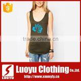 New Fashion Ladies' Gym Fitness Tank Top of Silkscreen thumbnail-1
