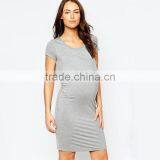 Double Layer Bodycon Maternity Wear Dress Wholesale Plain Maternity Wear Clothes thumbnail-1