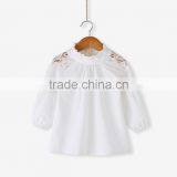 Wholesale Puff Sleeve Kids Girl Shirt White Blouse for Little Girls thumbnail-1