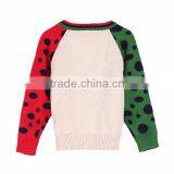 High Quality Contrast Color Cable Knit Boy's V-neck Cardigan Sweater thumbnail-4