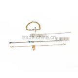 Jewelry Set/Bracelets Set Gold Plated Black Arrow Dreamcatcher Clear Rhinestone thumbnail-2