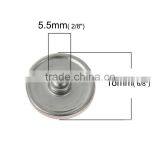 18mm Resin Fit Snap Button Bracelets Round Silver Tone At Random Dot Pattern , Knob Size: 5.5mm thumbnail-2
