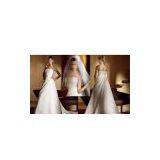 Wholesale Embroided Soft Satin Beading Wedding Dress thumbnail-1