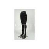 Breathable Cotton Spandex Leggings Black With Customized Printing thumbnail-1