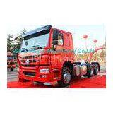 Red 40 Ton 6x4 Prime Mover Trailer Truck Diesel 336HP , EURO II Standard thumbnail-1