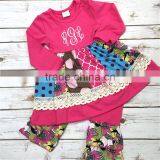 Top Quality Cute Little Gril Beautiful Floral Lace Boutique Dress thumbnail-4