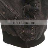 Factory OEM Padding Sherpa Collar Denim Jacket Women Wholesale thumbnail-6