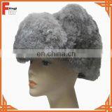 Top Quality Chinese Chinchilla Rabbit Fur Russian Hat thumbnail-1