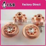 Fashion High Quality Alloy Rhinestone Jeans Button for Lady Jeans