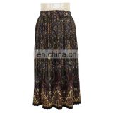 Pleated Crushed Polyester Crepe Old Lady Skirt Guangzhou Clothing