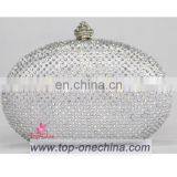 White Beads shining evening clutch bags //high quality factory clutch bags for wholesale