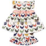 Floral Remake Baby Girls Clothing Kids Unique Boutique Ruffled Capri Sets Persnikety Summer Outfit thumbnail-3