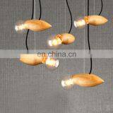Unique Design Decorative Wood Wooden Pendant Lights E27 Pendants Chandelier Light Drop Lighting 2018 Hot Sales Small Light thumbnail-6