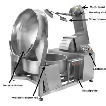 Industrial Automatic Large Soup Jacketed Tilting Cooking Kettle With Mixer thumbnail-3