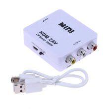 HDMI-compatible TO AV Scaler Adapter HD Video Composite Converter Box HD to RCA AV/CVSB L/R Video 1080P Support NTSC PAL