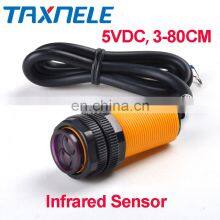 Smart Car Robot E18-D80NK Infrared Obstacle Avoidance Photoelectric Sensor Proximity Switch 3-80cm Detection Range Adjustable thumbnail-5