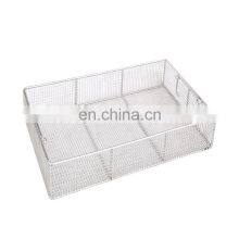 Stainless Steel Wire Mesh Tray Medical Disinfect Basket Cleaning Basket thumbnail-1
