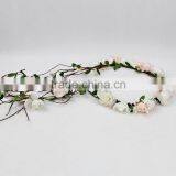 New Design Mori Girl Hiar Artificial Flower Wreath For Wedding thumbnail-5