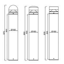 PC Injection Mold Led Bollard Light thumbnail-3