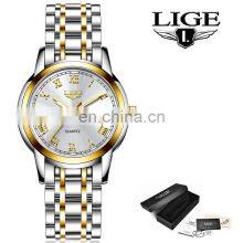 Lige 10007 New Stainless Steel Women Quartz Watch Waterproof Calendar Luxury Watches Ladies Relogio Feminino thumbnail-2
