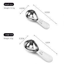 Custom 1T 15ML / 2T 30ML Short Handle Scoops Stainless Steel Tea Milk Coffee Measuring Spoons SET thumbnail-3
