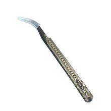 Tweezers Black Hardened Stainless Steel Straight Tip Tweezers Straight Tip Curved Tip Repair Tool Tweezers With Texture No. 15 Tweezers thumbnail-3