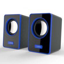 6W Wholesale Clear Stereo Sound Speakers for Home Theatre Output Power 3.5mm Audio 2.0 USB Gaming PC Laptop Speaker thumbnail-1