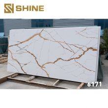 Artificial Silica Stone Quartz Slab for Kitchen Counter & Various Indoor Applications-for Villas Bedrooms Hotels thumbnail-5