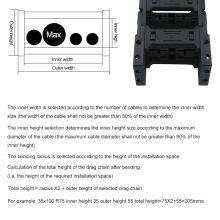 Machine Tool Drag Chain Bridge Plastic Track Carving Nylon Cable Threading Groove Industrial Transmission Cable Drag Chain thumbnail-5