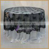 TL002B Well-made Popular and Hotsale Round Lace Wedding Cheap Table Overlay thumbnail-4