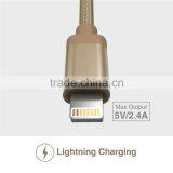 Nylong & TPE Mfi Original 8 Pin Circular Connector Wholesale USB Cable for IOS thumbnail-2