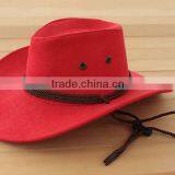 Red American cowboy hat