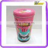 Colorful Candy Packing Logo Customed Metal Round Tin Can Box