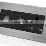2015 New Design Socket , Telephone.lan and 16A Socket , 3 Pin Universal Switch