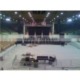 Aluminum thrust stage event stage with truss system