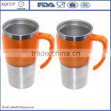 Office/Car Daily Use Double Wall Insulated Coffee Mug With Handle and Lid thumbnail-4