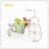 Round Planter for Home Used White Metal Flower Pots thumbnail-2