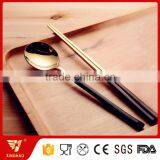 2016 New Korean Japanese 18/10 Gold Titanium Stainless Steel Firm Chopsticks thumbnail-2