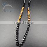 Simple Black Stone Beads Necklace thumbnail-4